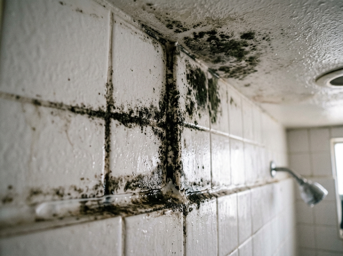 Bathroom and shower mold in Mesa home