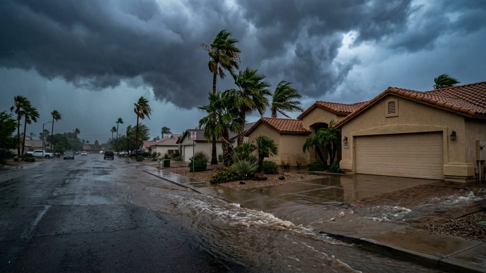 Desert monsoon rainfall and residential stormwater runoff in Mesa Arizona