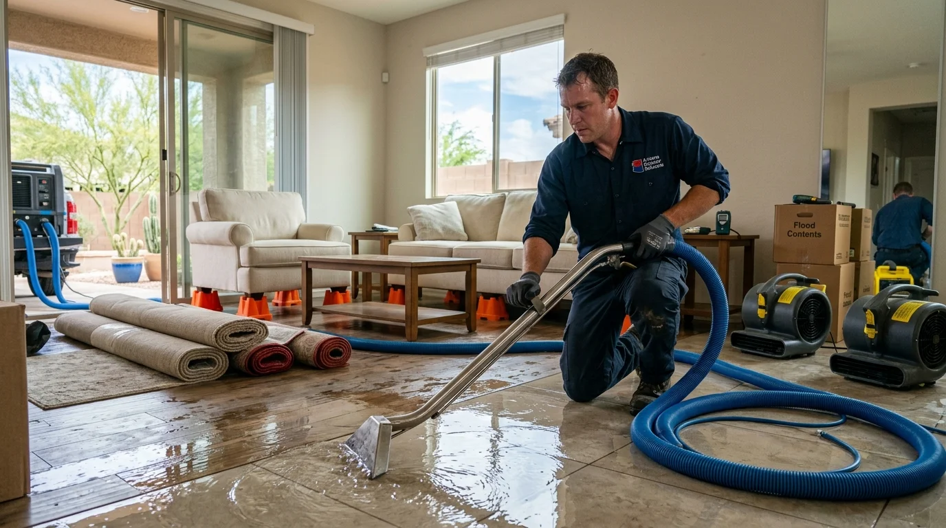 Emergency water extraction and removal in Mesa, AZ